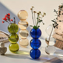 GobekUsa Clear Glass Bubble Vase for Home Decor