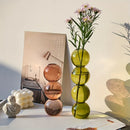 GobekUsa Clear Glass Bubble Vase for Home Decor