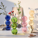 GobekUsa Clear Glass Bubble Vase for Home Decor