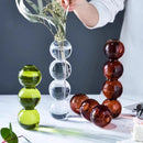 GobekUsa Clear Glass Bubble Vase for Home Decor