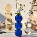 GobekUsa Clear Glass Bubble Vase for Home Decor