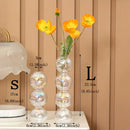 GobekUsa Clear Glass Bubble Vase for Home Decor