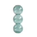 Vibrant stacked glass bubble vase living room decor by Decorbites
