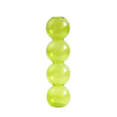 Vibrant stacked glass bubble vase living room decor by Decorbites