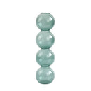 Vibrant stacked glass bubble vase living room decor by Decorbites