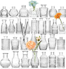 GobekUsa Clear Glass Bud Vase Bulk Set