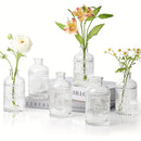 GobekUsa Clear Glass Bud Vases Set - 12 Pieces