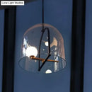 GobekUsa Clear Glass Cylinder Ceiling Light for Modern Living Room