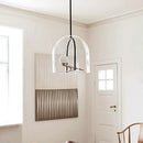 GobekUsa Clear Glass Cylinder Ceiling Light for Modern Living Room