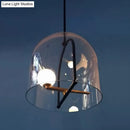 GobekUsa Clear Glass Cylinder Ceiling Light for Modern Living Room