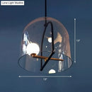 GobekUsa Clear Glass Cylinder Ceiling Light for Modern Living Room