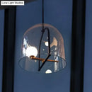 GobekUsa Clear Glass Cylinder Ceiling Light for Modern Living Room