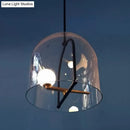 GobekUsa Clear Glass Cylinder Ceiling Light for Modern Living Room