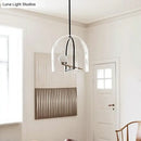 GobekUsa Clear Glass Cylinder Ceiling Light for Modern Living Room