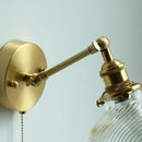 GobekUsa Clear Glass LED Wall Sconce Rotate Up Down, Perfect for Dining Room, Bathroom
