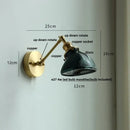 GobekUsa Clear Glass LED Wall Sconce Rotate Up Down, Perfect for Dining Room, Bathroom