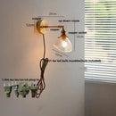 GobekUsa Clear Glass LED Wall Sconce Rotate Up Down, Perfect for Dining Room, Bathroom