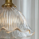 GobekUsa Clear Glass LED Pendant Light for Bedside Living Dining Decor