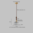 GobekUsa Clear Glass LED Pendant Light for Bedside Living Dining Decor