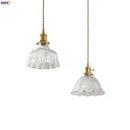 GobekUsa Clear Glass LED Pendant Light for Bedside Living Dining Decor