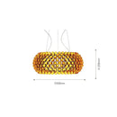 GobekUsa Clear Gold Acrylic Pendant Lights: Modern Living Room Foscarini Caboche Style
