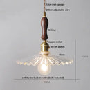 GobekUsa Clear Leaf Glass LED Pendant Copper Switch Kitchen Dining Room Light