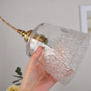 GobekUsa Clear Leaf Glass LED Pendant Copper Switch Kitchen Dining Room Light