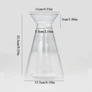 Clear nordic plastic vase with vertical ridges for living room