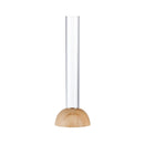GobekUsa Clear Vase with Bamboo Base Tabletop Decoration