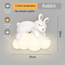 GobekUsa Cloud Bunny Lamp: Kids' Room White Wall Light, Bedside Night Lamp