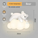 GobekUsa Cloud Bunny Lamp: Kids' Room White Wall Light, Bedside Night Lamp