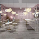 GobekUsa Cloud Chandelier: Silk Cotton LED Suspension Nursery School Hanging Lamp