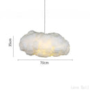 GobekUsa Cloud Chandelier: Silk Cotton LED Suspension Nursery School Hanging Lamp