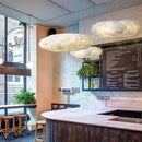 GobekUsa Cloud Chandelier: Silk Cotton LED Suspension Nursery School Hanging Lamp