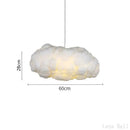 GobekUsa Cloud Chandelier: Silk Cotton LED Suspension Nursery School Hanging Lamp