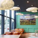GobekUsa Cloud Chandelier: Silk Cotton LED Suspension Nursery School Hanging Lamp