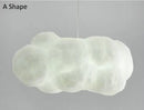 GobekUsa Cloud Chandelier: Cotton Lampshade Hanging Light for Bedroom & Living Room