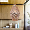 GobekUsa Colonial Copper/Gold Glass Jar Pendant - Stylish Living Room Hanging Light Fixture