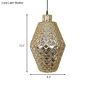 GobekUsa Colonial Copper/Gold Glass Jar Pendant - Stylish Living Room Hanging Light Fixture