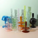 Stylish translucent colored glass vase living room candle holder by Decorbites