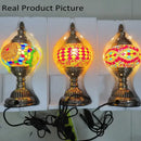 GobekUsa Colorful Mosaic Table Lamp, Handmade Stained Glass Lampshade