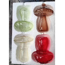 Rainbow gradient glass mushroom vase living room colorful home decor by Decorbites
