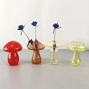 Rainbow gradient glass mushroom vase living room colorful home decor