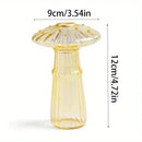 Rainbow gradient glass mushroom vase living room colorful home decor by Decorbites