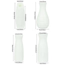 Modern pink & white faceted flower vase for living room home decor
