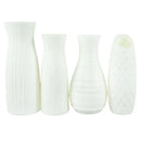 Modern pink & white faceted flower vase for living room home decor by Decorbites