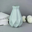 Modern pink & white faceted flower vase for living room home decor by Decorbites