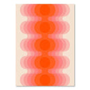 Retro abstract sunset art prints – orange & brown living room canvas by Decorbites