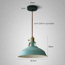 Pastel industrial retro pendant lights kitchen brass hardware by Decorbites