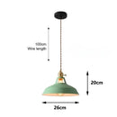 Pastel industrial retro pendant lights kitchen brass hardware by Decorbites
